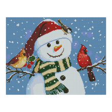 Load image into Gallery viewer, Snowman 11CT Stamped Cross Stitch Kit 50x40cm(canvas)
