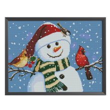 Load image into Gallery viewer, Snowman 11CT Stamped Cross Stitch Kit 50x40cm(canvas)
