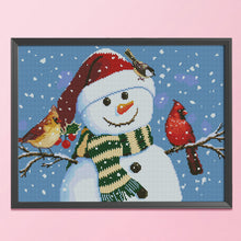 Load image into Gallery viewer, Snowman 11CT Stamped Cross Stitch Kit 50x40cm(canvas)
