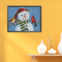 Load image into Gallery viewer, Snowman 11CT Stamped Cross Stitch Kit 50x40cm(canvas)
