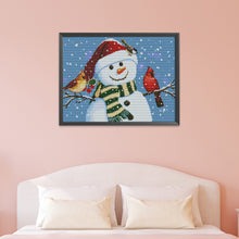 Load image into Gallery viewer, Snowman 11CT Stamped Cross Stitch Kit 50x40cm(canvas)
