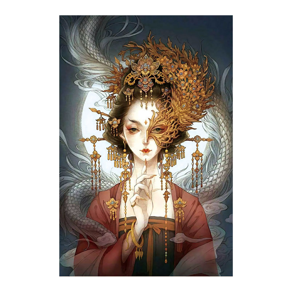 Oriental Beauty 11CT Stamped Cross Stitch Kit 76x55cm(canvas)