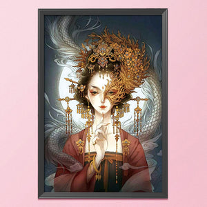 Oriental Beauty 11CT Stamped Cross Stitch Kit 76x55cm(canvas)