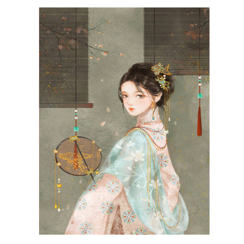 Oriental Beauty 11CT Stamped Cross Stitch Kit 50x70cm(canvas)