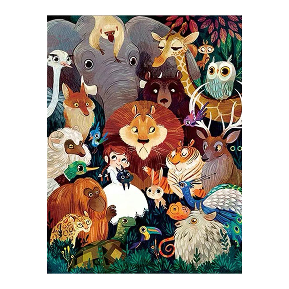 Animals 11CT Stamped Cross Stitch Kit 48x65cm(canvas)