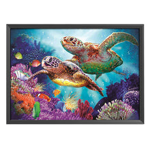 Load image into Gallery viewer, Sea Turtle 11CT Stamped Cross Stitch Kit 76x56cm(canvas)
