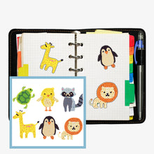 Load image into Gallery viewer, 6pcs DIY Colorful Animal Self-Adhesive 5D Diamond Stickers Painting Kits
