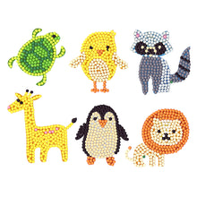 Load image into Gallery viewer, 6pcs DIY Colorful Animal Self-Adhesive 5D Diamond Stickers Painting Kits
