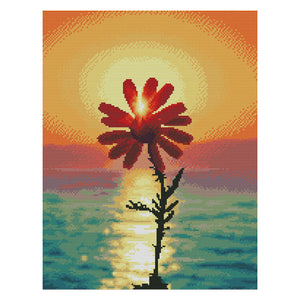 Seaside Daisy 11CT Stamped Cross Stitch Kit 50x40cm(canvas)