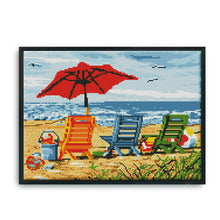 Load image into Gallery viewer, Seaside 11CT Stamped Cross Stitch Kit 40x30cm(canvas)
