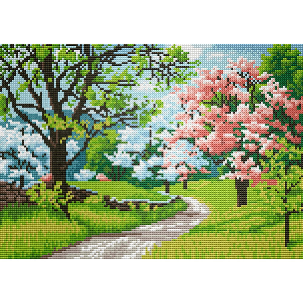 Path 11CT Stamped Cross Stitch Kit 40x30cm(canvas)