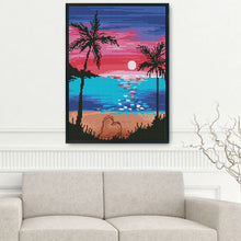 Load image into Gallery viewer, Seascape Sun 11CT Stamped Cross Stitch Kit 40x30cm(canvas)
