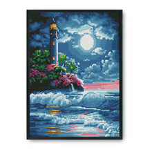 Load image into Gallery viewer, Seaside Lighthouse 11CT Stamped Cross Stitch Kit 40x30cm(canvas)
