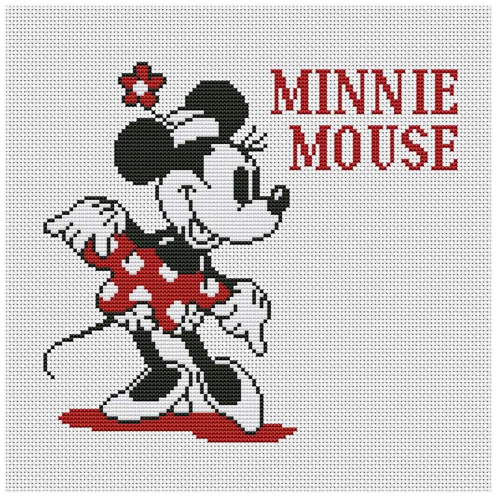 Mickey Mouse 11CT Stamped Cross Stitch Kit 35x35cm(canvas)