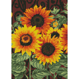 Sunflower 11CT Stamped Cross Stitch Kit 30x40cm(canvas)