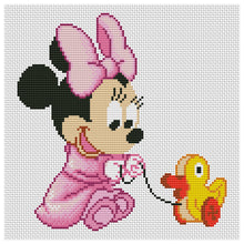 Load image into Gallery viewer, Mickey Mouse 11CT Stamped Cross Stitch Kit 30x30cm(canvas)
