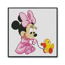 Load image into Gallery viewer, Mickey Mouse 11CT Stamped Cross Stitch Kit 30x30cm(canvas)
