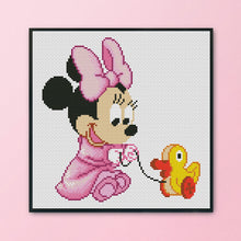 Load image into Gallery viewer, Mickey Mouse 11CT Stamped Cross Stitch Kit 30x30cm(canvas)
