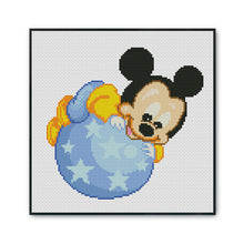 Load image into Gallery viewer, Mickey Mouse 11CT Stamped Cross Stitch Kit 30x30cm(canvas)
