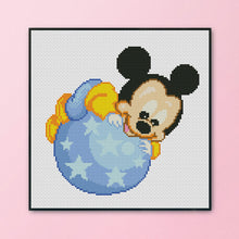 Load image into Gallery viewer, Mickey Mouse 11CT Stamped Cross Stitch Kit 30x30cm(canvas)
