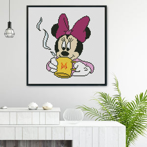 Mickey Mouse 11CT Stamped Cross Stitch Kit 30x30cm(canvas)