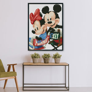 Mickey Mouse 11CT Stamped Cross Stitch Kit 45x35cm(canvas)