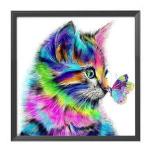 Load image into Gallery viewer, Cat 11CT Stamped Cross Stitch Kit 36x36cm(canvas)
