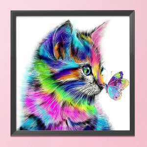 Cat 11CT Stamped Cross Stitch Kit 36x36cm(canvas)