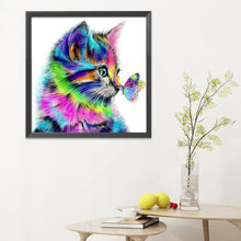 Load image into Gallery viewer, Cat 11CT Stamped Cross Stitch Kit 36x36cm(canvas)
