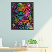 Load image into Gallery viewer, Cat 11CT Stamped Cross Stitch Kit 36x46cm(canvas)
