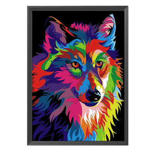 Wolf 11CT Stamped Cross Stitch Kit 36x46cm(canvas)