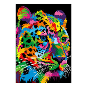 Leopard 11CT Stamped Cross Stitch Kit 36x46cm(canvas)