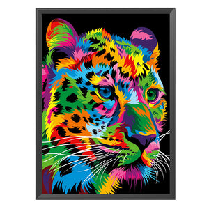 Leopard 11CT Stamped Cross Stitch Kit 36x46cm(canvas)