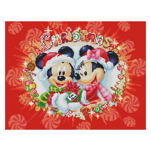 Mickey Mouse 11CT Stamped Cross Stitch Kit 50x40cm(canvas)