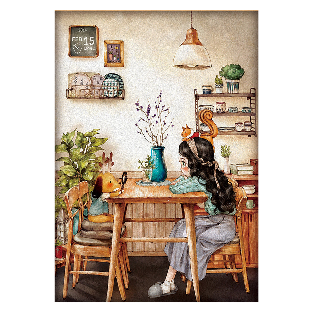 Afternoon Tea 11CT Stamped Cross Stitch Kit 53x72cm(canvas)