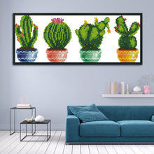 Load image into Gallery viewer, Cactus 11CT Stamped Cross Stitch Kit 44x20cm(canvas)
