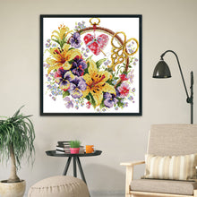 Load image into Gallery viewer, Lily Basket 11CT Stamped Cross Stitch Kit 40x40cm(canvas)
