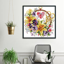 Load image into Gallery viewer, Lily Basket 11CT Stamped Cross Stitch Kit 40x40cm(canvas)
