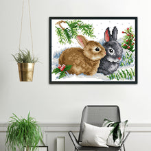 Load image into Gallery viewer, Rabbit 11CT Stamped Cross Stitch Kit 33x24cm(canvas)
