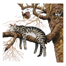 Load image into Gallery viewer, Cat 11CT Stamped Cross Stitch Kit 46x45cm(canvas)
