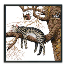 Load image into Gallery viewer, Cat 11CT Stamped Cross Stitch Kit 46x45cm(canvas)
