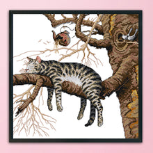 Load image into Gallery viewer, Cat 11CT Stamped Cross Stitch Kit 46x45cm(canvas)
