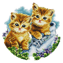 Load image into Gallery viewer, Cat 11CT Stamped Cross Stitch Kit 42x42cm(canvas)
