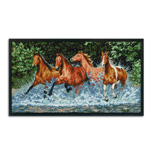 Load image into Gallery viewer, Horse 11CT Stamped Cross Stitch Kit 77x46cm(canvas)
