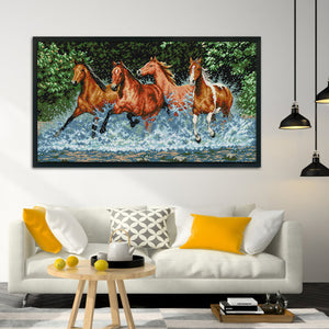 Horse 11CT Stamped Cross Stitch Kit 77x46cm(canvas)