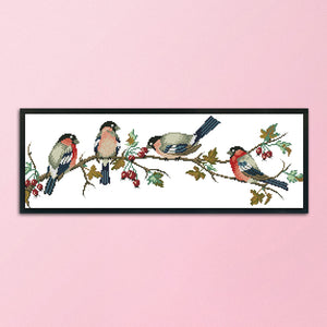 Bullfinch 11CT Stamped Cross Stitch Kit 68x25cm(canvas)