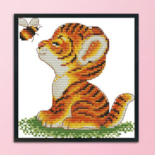 Load image into Gallery viewer, Small Tiger 11CT Stamped Cross Stitch Kit 23x24cm(canvas)
