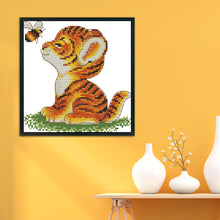 Load image into Gallery viewer, Small Tiger 11CT Stamped Cross Stitch Kit 23x24cm(canvas)
