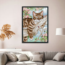 Load image into Gallery viewer, Cat 11CT Stamped Cross Stitch Kit 27x39cm(canvas)
