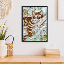 Load image into Gallery viewer, Cat 11CT Stamped Cross Stitch Kit 27x39cm(canvas)
